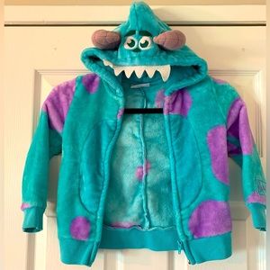Disney Sully XS Zip Up Hoodie with Sully Hood.